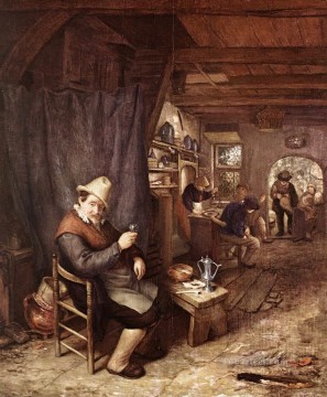 the merry drinker wga Painting - The Drinker Dutch genre painters Adriaen van Ostade